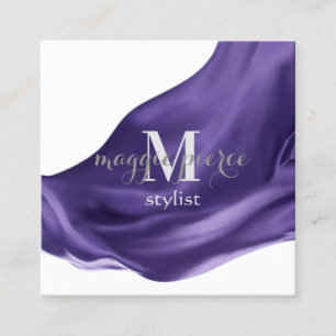 Purple Silk Square Business Card