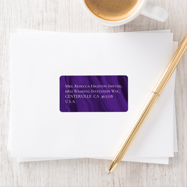 Purple Silk Wedding Label (Creator Uploaded)