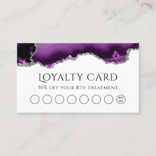 purple silver agate Loyalty Card