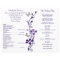 Purple Silver Butterfly Floral Wedding Program