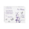 Purple Silver Butterfly Floral Wedding Program
