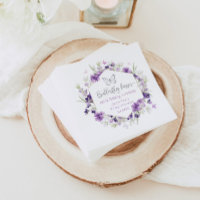 Purple silver Butterfly kisses baby shower