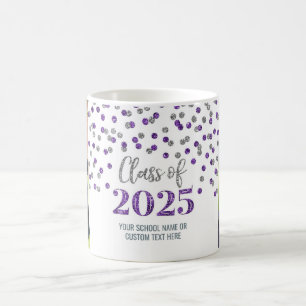 Purple Silver Class of 2025 Coffee Mug