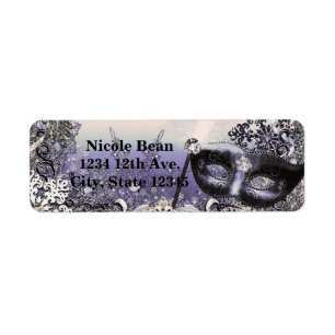 Purple & Silver Masquerade & Winter Snowflakes