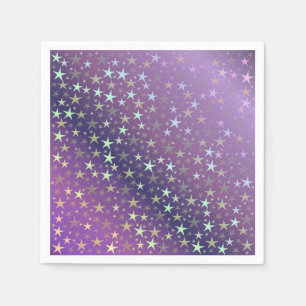 purple+silver,shiny, bright, star, colour, decorat napkin