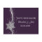 purple Silver Snowflakes Winter save the Date