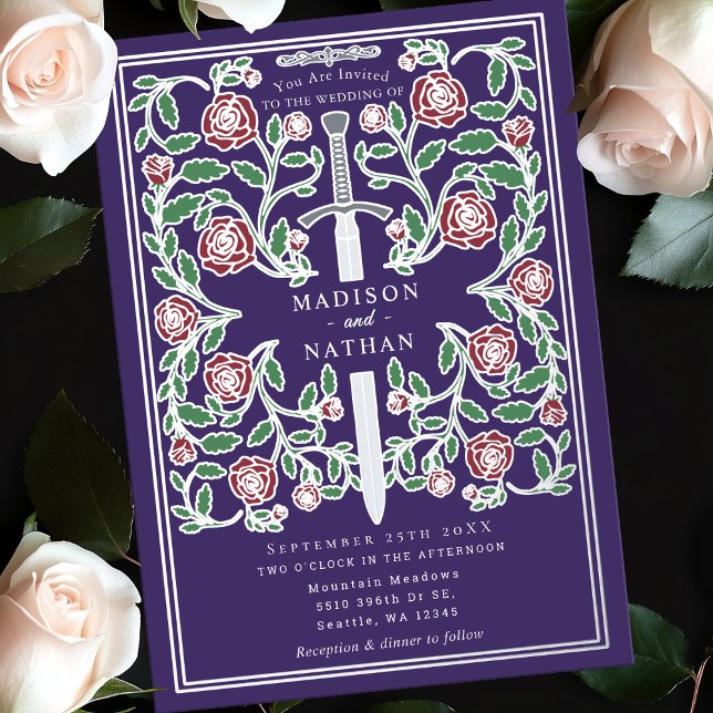 Purple Silver Sword Medieval Fantasy Wedding  (Creator Uploaded)