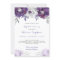 Purple Silver Watercolor Floral bridal shower 3963
