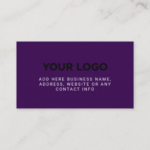 Purple Simple Company Logo Business Card
