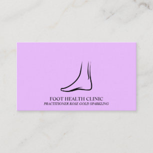 Purple Simple Foot Care Podiatry Practioner Doctor Business Card
