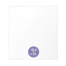 Purple Simple Monogrammed