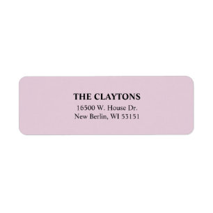 Purple Simple Return Address Labels