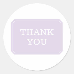 Purple Simply Elegant Thank You Stickers