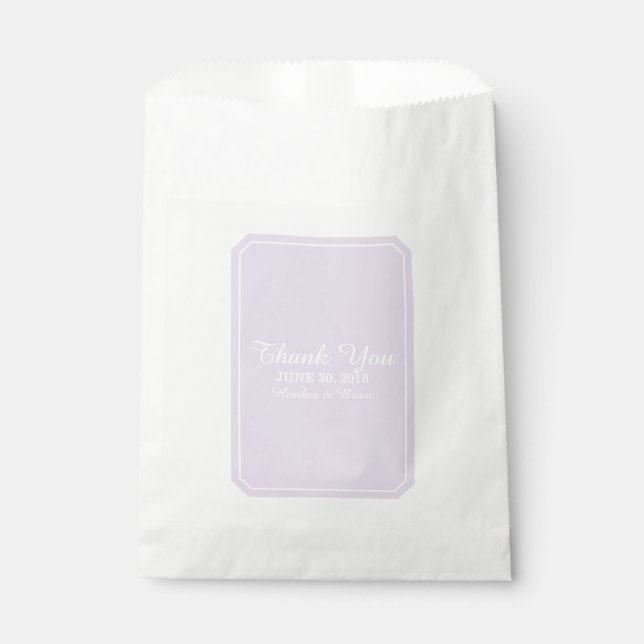 Purple Simply Elegant Wedding Favour Bags (Front)