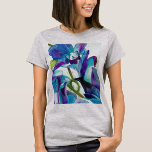 Purple Singapore Orchid flower watercolor art T-Shirt