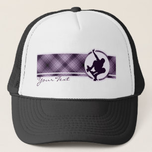 Purple Skateboarding Trucker Hat