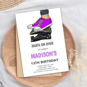 Purple Skateboards Invitations