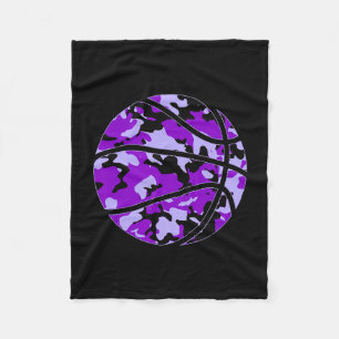 Purple Sketll Camo - Purple Camouflage Sketll Fleece Blanket
