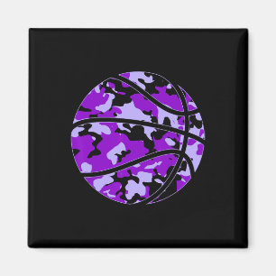 Purple Sketll Camo - Purple Camouflage Sketll Magnet