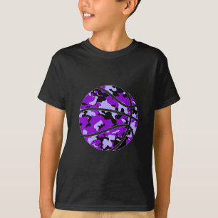Purple Sketll Camo - Purple Camouflage Sketll T-Shirt