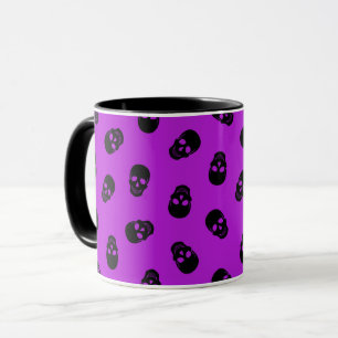 Purple Skull Elegant Vintage Halloween Mug