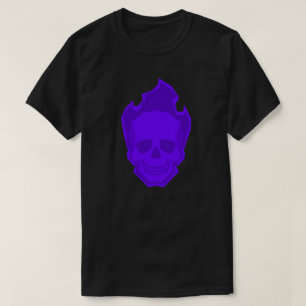 Purple Skull Graphic T-Shirt – Dark Aesthetic Skul