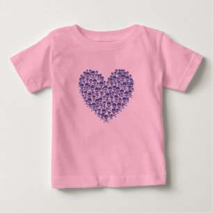 Purple Skull Heart Baby T-Shirt