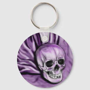 purple skull key chain