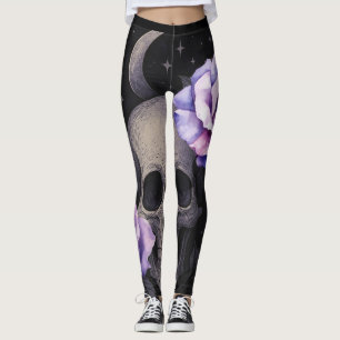 PURPLE SKULL LEGGINGS