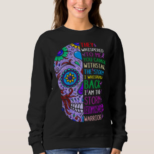 Purple Skull Leiomyosarcoma Warrior I Am The Storm Sweatshirt