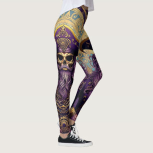 Purple Skull Pirate Leggings