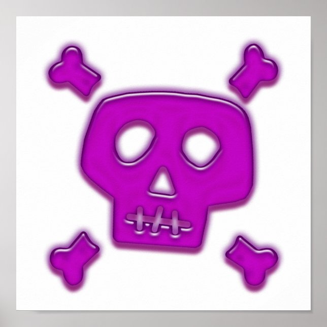 Purple Skull Poster (Front)