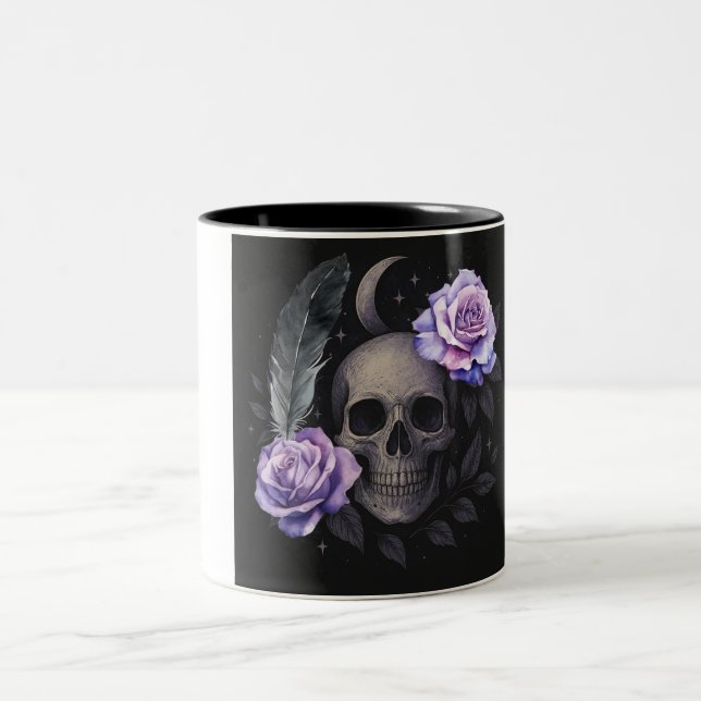 PURPLE SKULL Two-Tone COFFEE MUG (Center)