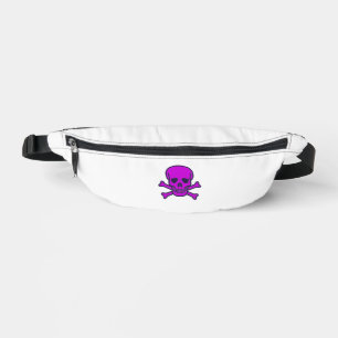 Purple Skull white fanny pack