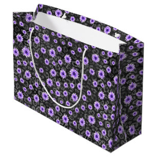 Purple Skulls and Sunflower Series Design 11 Large Gift Bag