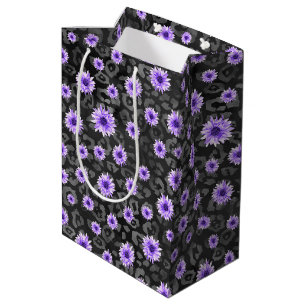 Purple Skulls and Sunflower Series Design 11 Medium Gift Bag