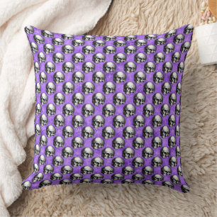 Purple Skulls and Sunflower Series Design 6 Cushion