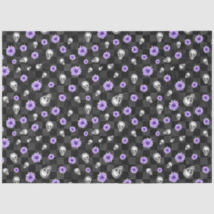 Purple Skulls and Sunflower Series Design 9 Tissue Paper