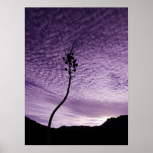 Purple Sky Landscape Poster