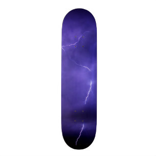 Purple Sky Lightning Skateboard