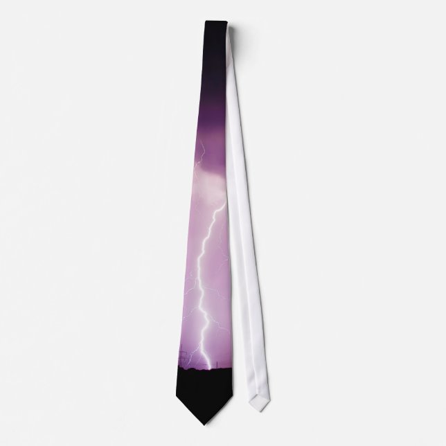 Purple Sky Lightning Storm Tie (Front)