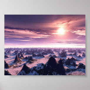 Purple sky poster