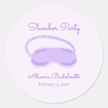 Purple Sleep Mask Bachelorette Slumber Party
