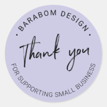 Purple | Small Business Thank you package sticker
