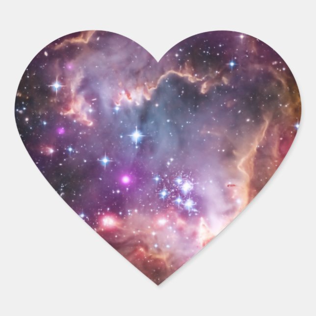 Purple Small Magellanic Cloud Heart Sticker (Front)