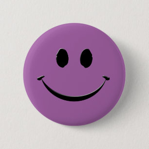 Purple Smile 6 Cm Round Badge