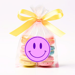 Purple Smile One Happy Dude/Gal Birthday Stickers