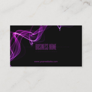 purple smoke on black business card
