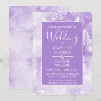 Purple Smokey Marble Butterflies Wedding