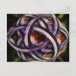 Purple smudge Triquetra Postcard